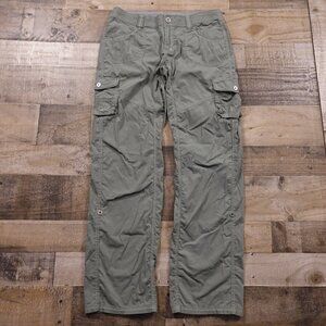 Kuhl cargo pants women's 8 green patina roll up hems‎ outdoor hiking gorpcore